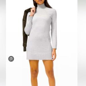 Lululemon "Keep It Cozy" Fitted Cotton silk blend knit dress